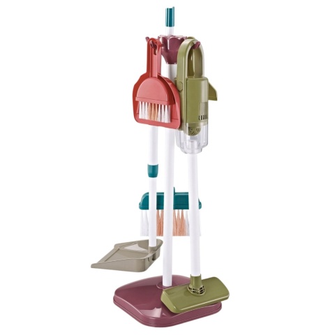 WÓZEK DO SPRZĄTANIA DLA DZIECI MOP ODKURZACZ NA BATERIE ZESTAW 26 EL.