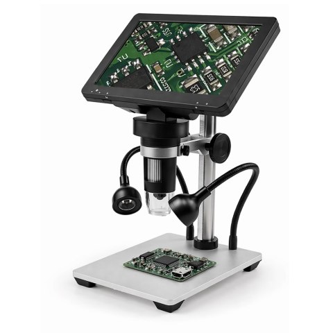 MIKROSKOP CYFROWY EDUKACYJNY POWIĘKSZENIE DO 1200X EKRAN LCD 7 CALI KAMERA