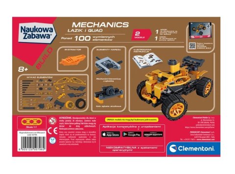 Naukowa Zabawa Laboratorium Mechaniki Łazik i Quad Język Polski Clementoni 50796