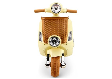 SKUTER TRÓJKOŁOWY NA AKUMULATOR DLA DZIECKA VESPA XW-03 LED MP3 USB SKÓRA