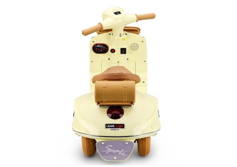 SKUTER TRÓJKOŁOWY NA AKUMULATOR DLA DZIECKA VESPA XW-03 LED MP3 USB SKÓRA