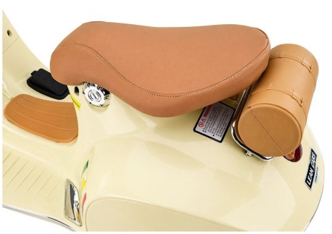 SKUTER TRÓJKOŁOWY NA AKUMULATOR DLA DZIECKA VESPA XW-03 LED MP3 USB SKÓRA