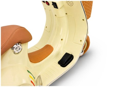 SKUTER TRÓJKOŁOWY NA AKUMULATOR DLA DZIECKA VESPA XW-03 LED MP3 USB SKÓRA