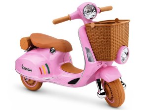 SKUTER TRÓJKOŁOWY NA AKUMULATOR DLA DZIECKA VESPA XW-03 LED MP3 USB SKÓRA