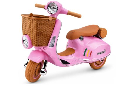 SKUTER TRÓJKOŁOWY NA AKUMULATOR DLA DZIECKA VESPA XW-03 LED MP3 USB SKÓRA