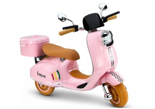 SKUTER TRÓJKOŁOWY NA AKUMULATOR DLA DZIECKA VESPA XW-05 LED MP3 USB SKÓRA
