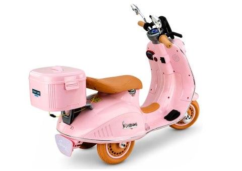 SKUTER TRÓJKOŁOWY NA AKUMULATOR DLA DZIECKA VESPA XW-05 LED MP3 USB SKÓRA