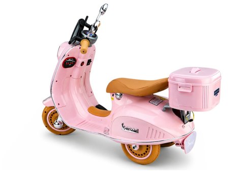 SKUTER TRÓJKOŁOWY NA AKUMULATOR DLA DZIECKA VESPA XW-05 LED MP3 USB SKÓRA