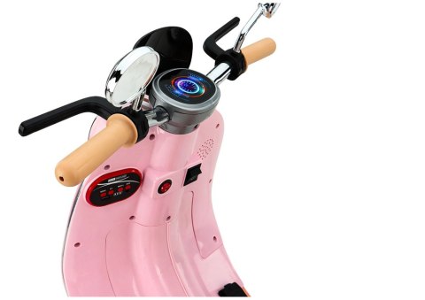 SKUTER TRÓJKOŁOWY NA AKUMULATOR DLA DZIECKA VESPA XW-05 LED MP3 USB SKÓRA