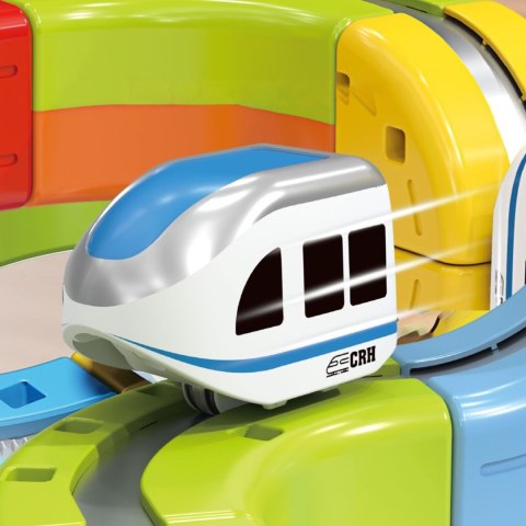 WOOPIE Magiczna Kolejka Kostkowa Klocki Konstrukcyjne Tor Antygrawitacyjny Magnetyczny 32el.