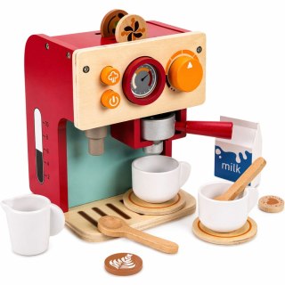 DREWNIANY EKSPRES DO KAWY DLA DZIECI FILIŻANKI AKCESORIA MAŁY BARISTA