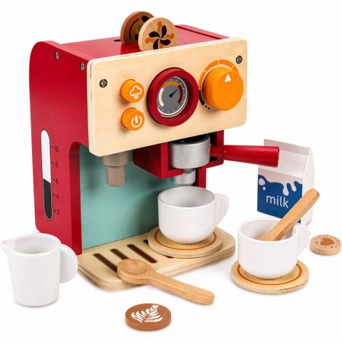 DREWNIANY EKSPRES DO KAWY DLA DZIECI FILIŻANKI AKCESORIA MAŁY BARISTA