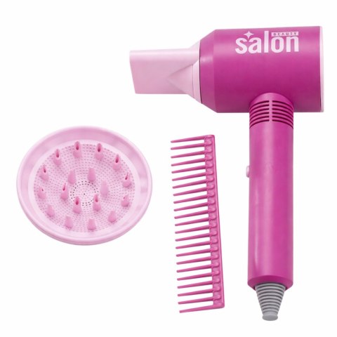 Zestaw Fryzjerski Salon Dla Dzieci Suszarka Lusterko Grzebień Akcesoria