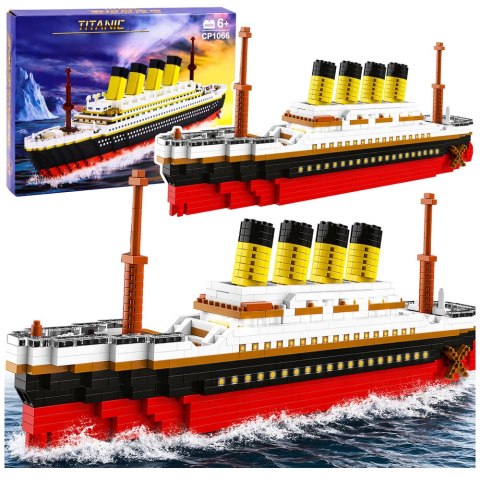 KLOCKI KONSTRUKCYJNE STATEK TITANIC DUŻY MODEL 60CM ZESTAW 3327 EL.