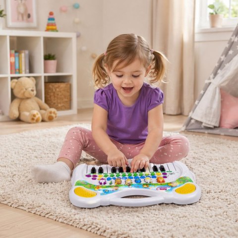 PIANINKO EDUKACYJNE INTERAKTYWNE DLA DZIECI DŹWIĘKI ZWIERZĄTKA MELODIE