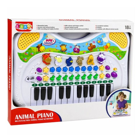 PIANINKO EDUKACYJNE INTERAKTYWNE DLA DZIECI DŹWIĘKI ZWIERZĄTKA MELODIE
