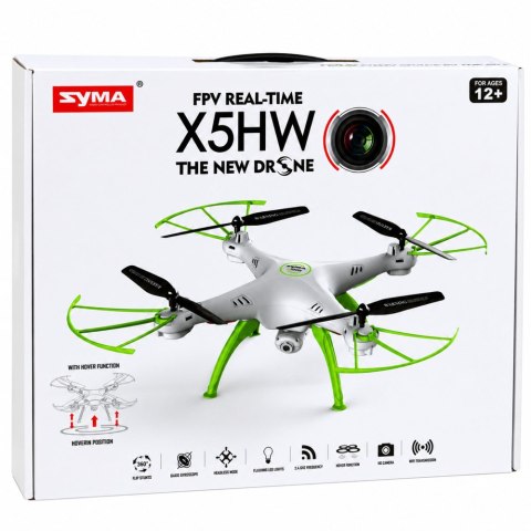 DRON ZDALNIE STEROWANY SYMA X5HW KAMERA ZASIĘG 50M PILOT 2.4G OBRÓT 360