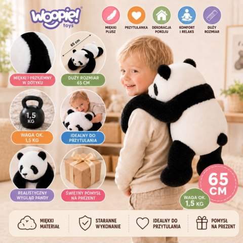WOOPIE Pluszak Obciążeniowy Panda Antystresowy Sensoryczny Ciężkomiś Przytulanka 65cm 1500g