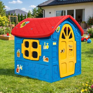 DUŻY DOMEK OGRODOWY DLA DZIECI ROZKŁADANY PLASTIKOWY OKNA DRZWI ANTY UV