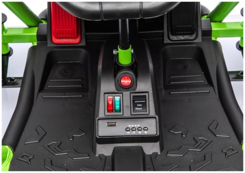 GOKART NA AKUMULATOR DLA DZIECKA DM-107 2X200W CICHY SILNIK EVA SKÓRA LED