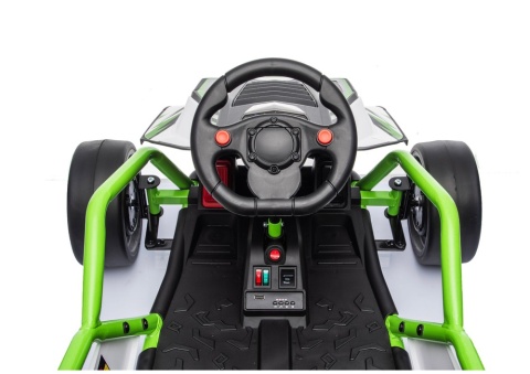 GOKART NA AKUMULATOR DLA DZIECKA DM-107 2X200W CICHY SILNIK EVA SKÓRA LED