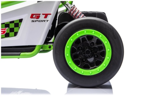 GOKART NA AKUMULATOR DLA DZIECKA DM-107 2X200W CICHY SILNIK EVA SKÓRA LED