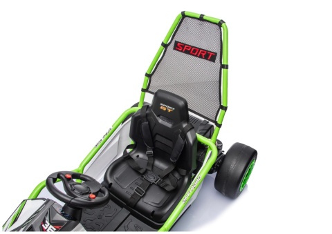 GOKART NA AKUMULATOR DLA DZIECKA DM-107 2X200W CICHY SILNIK EVA SKÓRA LED