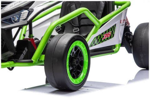 GOKART NA AKUMULATOR DLA DZIECKA DM-107 2X200W CICHY SILNIK EVA SKÓRA LED
