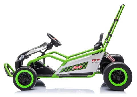 GOKART NA AKUMULATOR DLA DZIECKA DM-107 2X200W CICHY SILNIK EVA SKÓRA LED