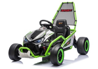 GOKART NA AKUMULATOR DLA DZIECKA DM-107 2X200W CICHY SILNIK EVA SKÓRA LED