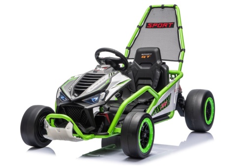 GOKART NA AKUMULATOR DLA DZIECKA DM-107 2X200W CICHY SILNIK EVA SKÓRA LED