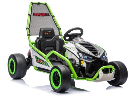 GOKART NA AKUMULATOR DLA DZIECKA DM-107 2X200W CICHY SILNIK EVA SKÓRA LED