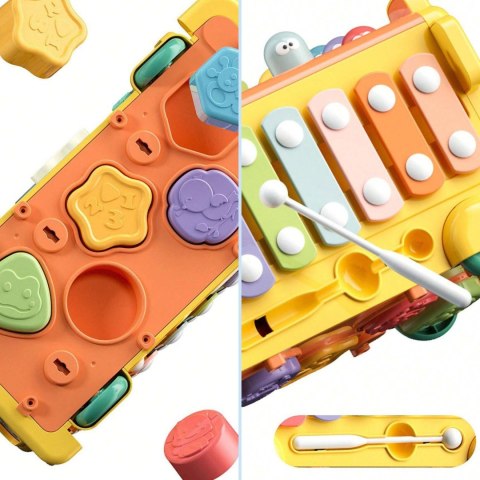 INTERAKTYWNY AUTOBUS DLA DZIECI MONTESSORI EDUKACYJNY 6W1 MŁOTECZEK