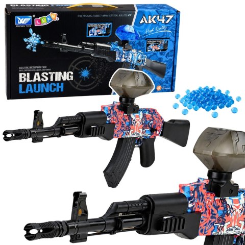 KARABIN PISTOLET ELEKTRYCZNY AUTOMATYCZNY AK47 NA KULKI WODNE ŻELOWE 70CM