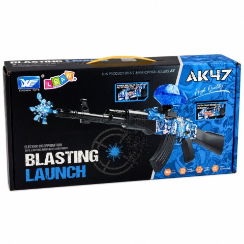 KARABIN PISTOLET ELEKTRYCZNY AUTOMATYCZNY AK47 NA KULKI WODNE ŻELOWE 70CM