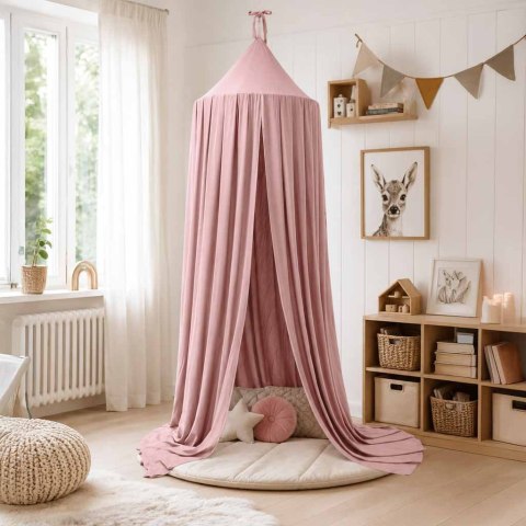 NAMIOT WISZĄCY DLA DZIECI KURTYNA BALDACHIM DO ŁÓŻKA TIPI 70X290CM JASNY RÓŻ