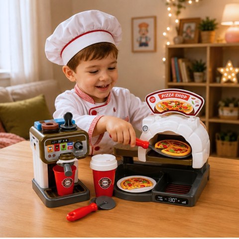 ZESTAW KUCHENNY PIZZERIA KAWIARNIA DLA DZIECI EKSPRES DO KAWY PIEC SKLEP