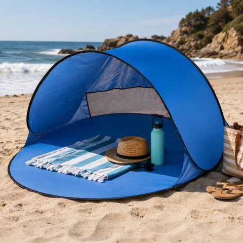 NAMIOT PLAŻOWY SAMOROZKŁADAJĄCY SIĘ XL 146X146CM AUTOMATYCZNY POKROWIEC