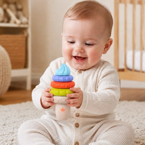 WOOPIE BABY Muzyczny Lód Edukacyjny Sensoryczna Układanka 5 el. Dźwięk Światła