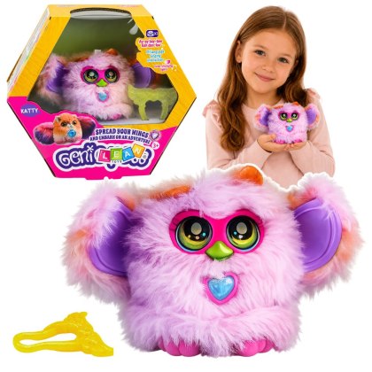 Zwierzak Interaktywny Stworek Genie Pets Światła Dźwięk Zawieszka Fioletowy