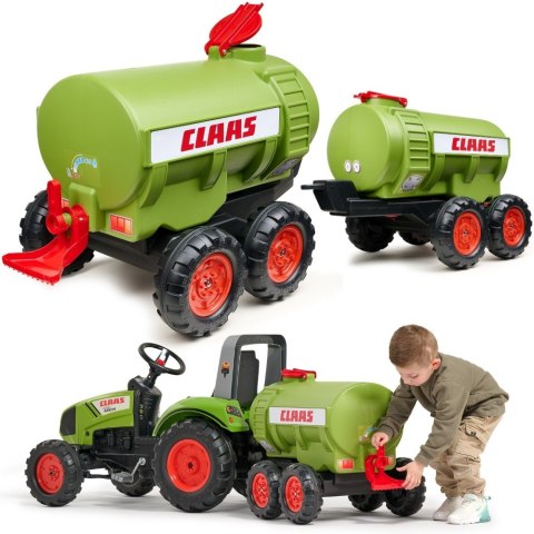FALK Przyczepa Beczkowóz Cysterna Claas dla Dzieci 3-7 Lat do Traktora