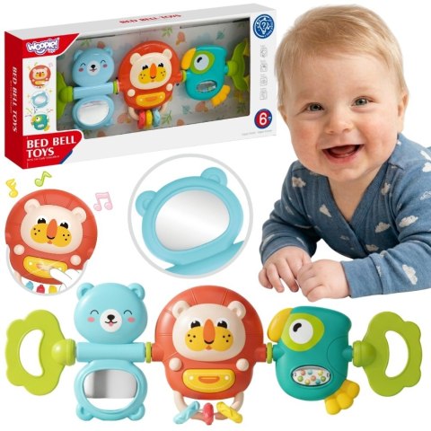 WOOPIE BABY Zawieszka Wózka Łóżeczka Sensoryczna Grająca Grzechotka Lusterko 6m+