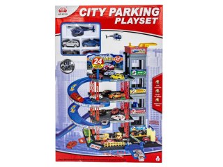 DUŻY PARKING GARAŻ TOR SAMOCHODOWY 3 POZIOMY WINDA MYJNIA 4 METALOWE AUTKA