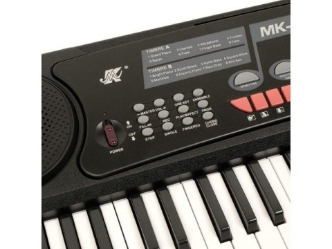 KEYBOARD ORGANY MK-632 MIKROFON 54 KLAWISZE STOJAK POD NUTY ZASILACZ EFEKTY