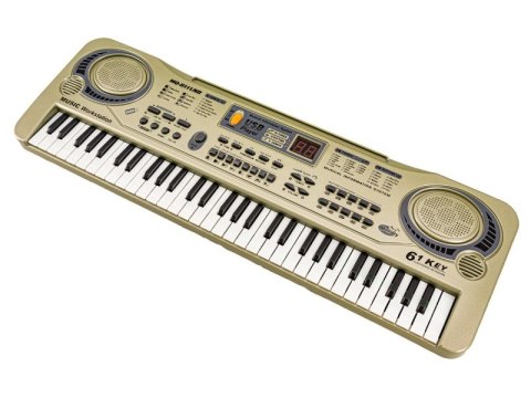 KEYBOARD ORGANY MQ-811 MIKROFON 61 KLAWISZY USB ZASILACZ RYTMY TONY DEMO