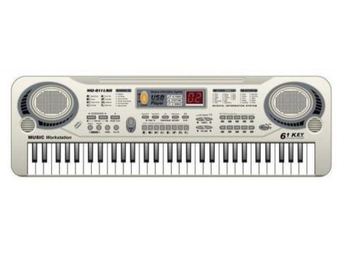 KEYBOARD ORGANY MQ-811 MIKROFON 61 KLAWISZY USB ZASILACZ RYTMY TONY DEMO
