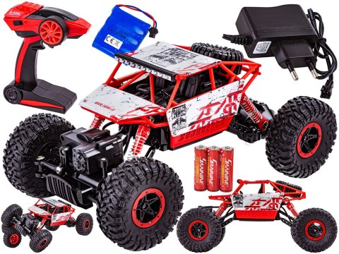 Samochód Zdalnie Sterowany Auto Rc ROCK CRAWLER 2.4GHz 1:18Czerwony