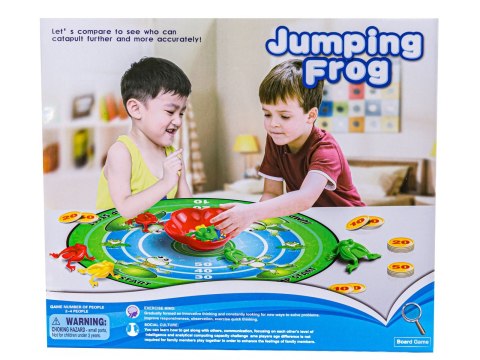 GRA PLANSZOWA ZRĘCZNOŚCIOWA DLA DZIECI SKACZĄCE ŻABKI JUMPING FROG 4 GRACZY