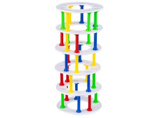 GRA ZRĘCZNOŚCIOWA ZBUDUJ WIEŻĘ STACKING KOLOROWA WIEŻA 7 PIĘTER KOLUMNY