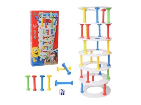GRA ZRĘCZNOŚCIOWA ZBUDUJ WIEŻĘ STACKING KOLOROWA WIEŻA 7 PIĘTER KOLUMNY